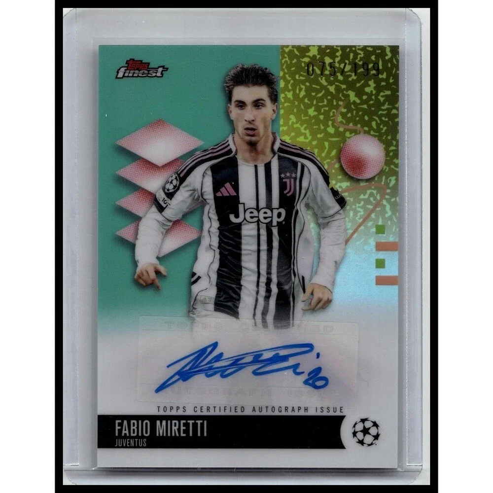 2025-26 Topps Finest UEFA Club ~ Fabio Miretti #BA-FA ~ Autograph ~ Juventus